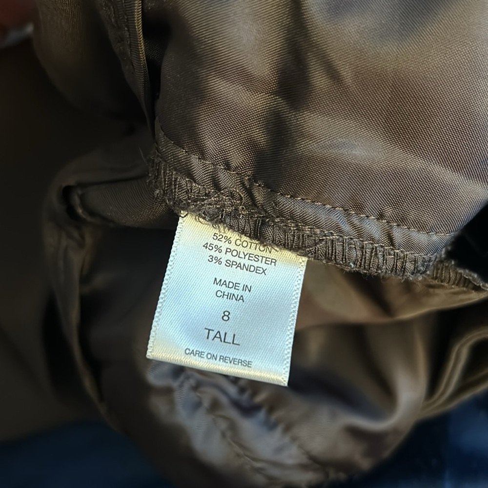 NY&Co 7th Avenue Chocolate Brown Dress Pants size 8 Tall - Picture 5 of 5